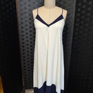 Cream Sleeveless V-Neck Midi Sundress